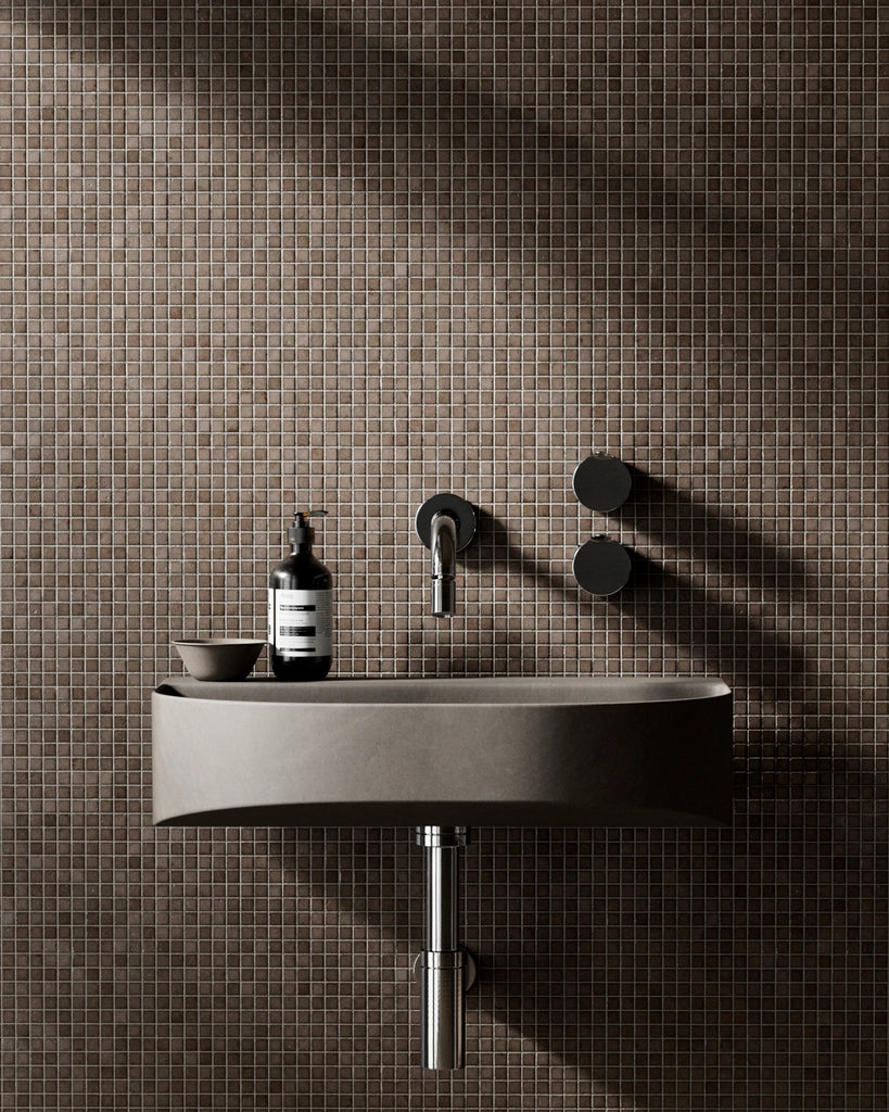 Zellige Mocha Mosaic Tile PBR Texture - Example Scene Visualization | Superellipse