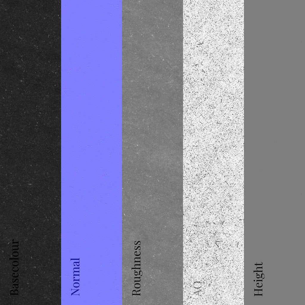 Basalt Stone Fine Grain PBR Texture - Example Scene Visualization | Superellipse