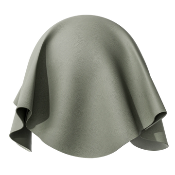 Faux Leather Embossed Grain Deep Sage PBR Texture - Sphere Swatch Preview | Superellipse