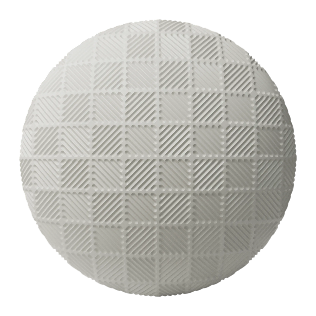 Concave Diamond Grid Textured Plastic PBR Texture - Sphere Swatch Preview | Superellipse