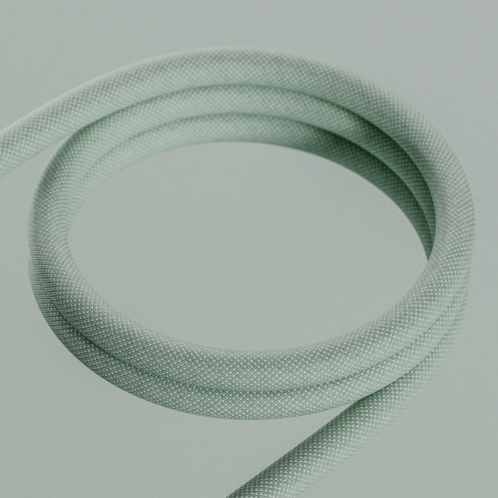 Green iMac Nylon Braided Cord PBR Texture - Example Scene Visualization | Superellipse