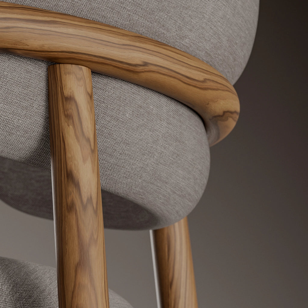 Teak Crown Cut Veneer Wood PBR Texture - Example Scene Visualization | Superellipse