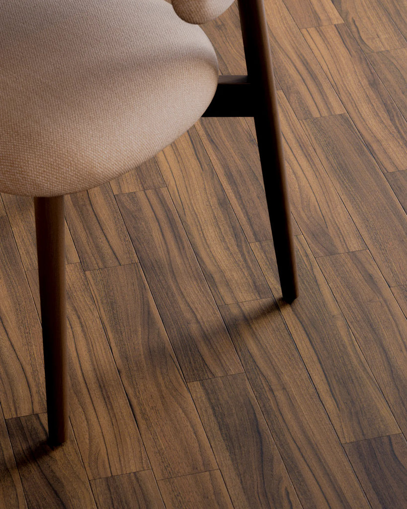 Teak Staggered Wood Floor PBR Texture - Example Scene Visualization | Superellipse