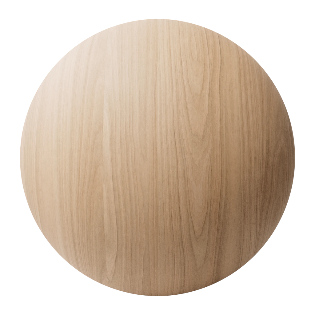 Red Oak Crown Cut Bonded Wood Veneer PBR Texture - Sphere Swatch Preview | Superellipse