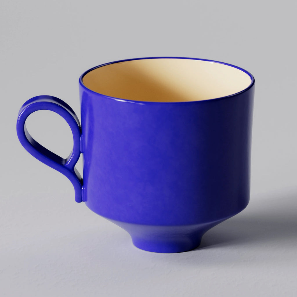Royal Blue Enamel Coated Gold Metal PBR Texture - Example Scene Visualization | Superellipse
