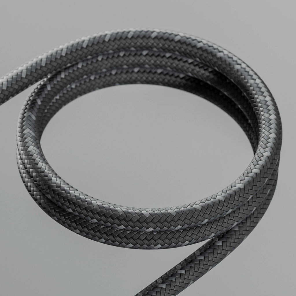 Graphite Grey Nylon Fine Woven Cord PBR Texture - Example Scene Visualization | Superellipse