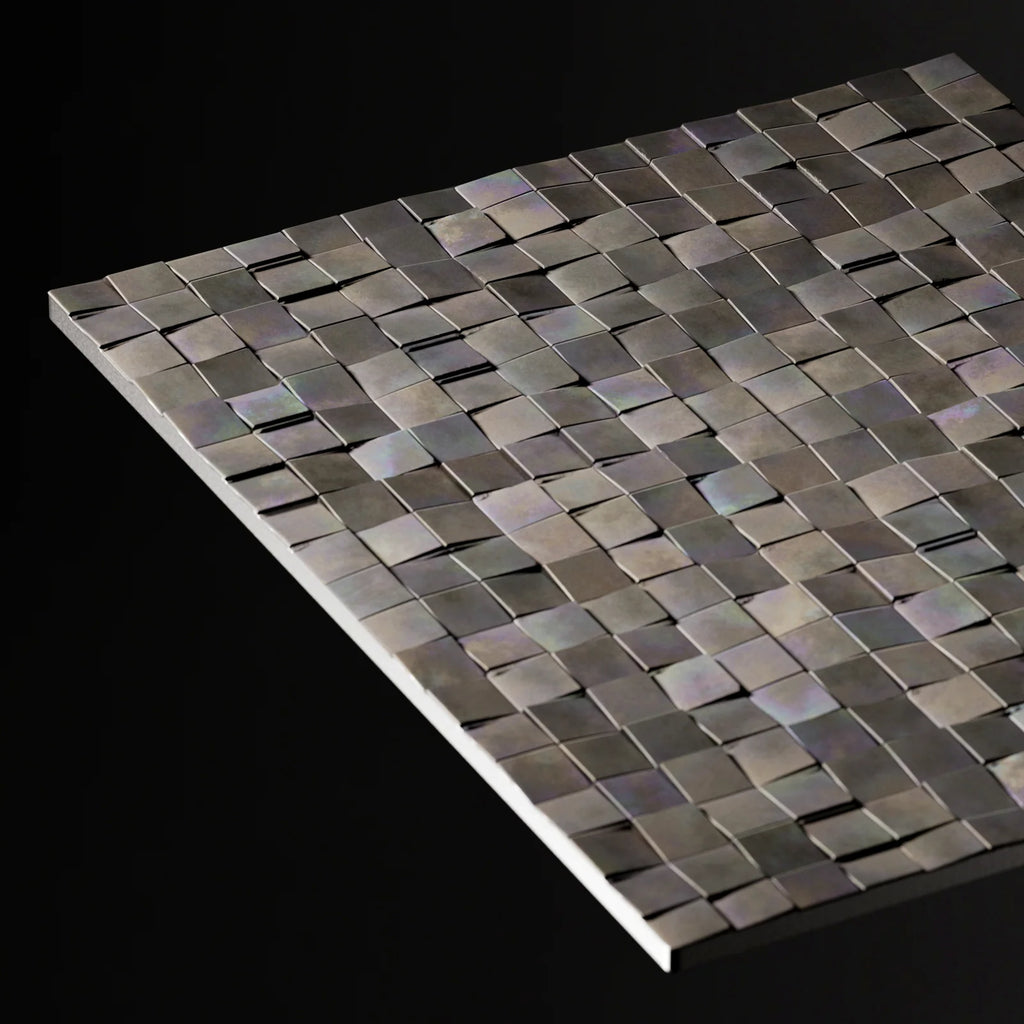 Oxidised Stainless Steel Square 3D Metal Panel PBR Texture - Example Scene Visualization | Superellipse