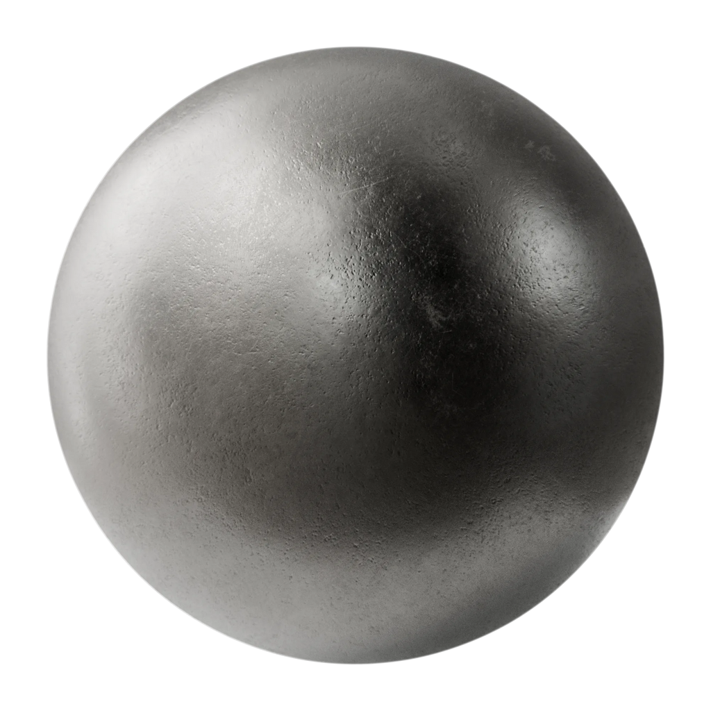 Cast Titanium Metal PBR Texture - Sphere Swatch Preview | Superellipse
