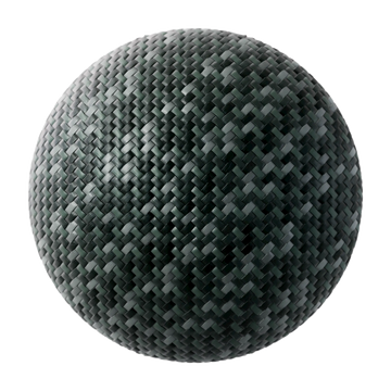 Stealth Green Tech Braided Cord PBR Texture - Sphere Swatch Preview | Superellipse
