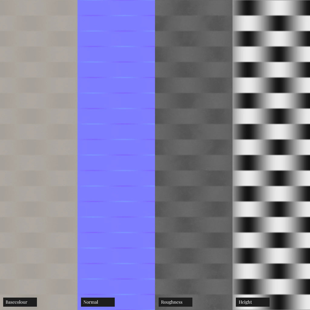 Ripple Displace Textured Plastic PBR Texture - Example Scene Visualization | Superellipse