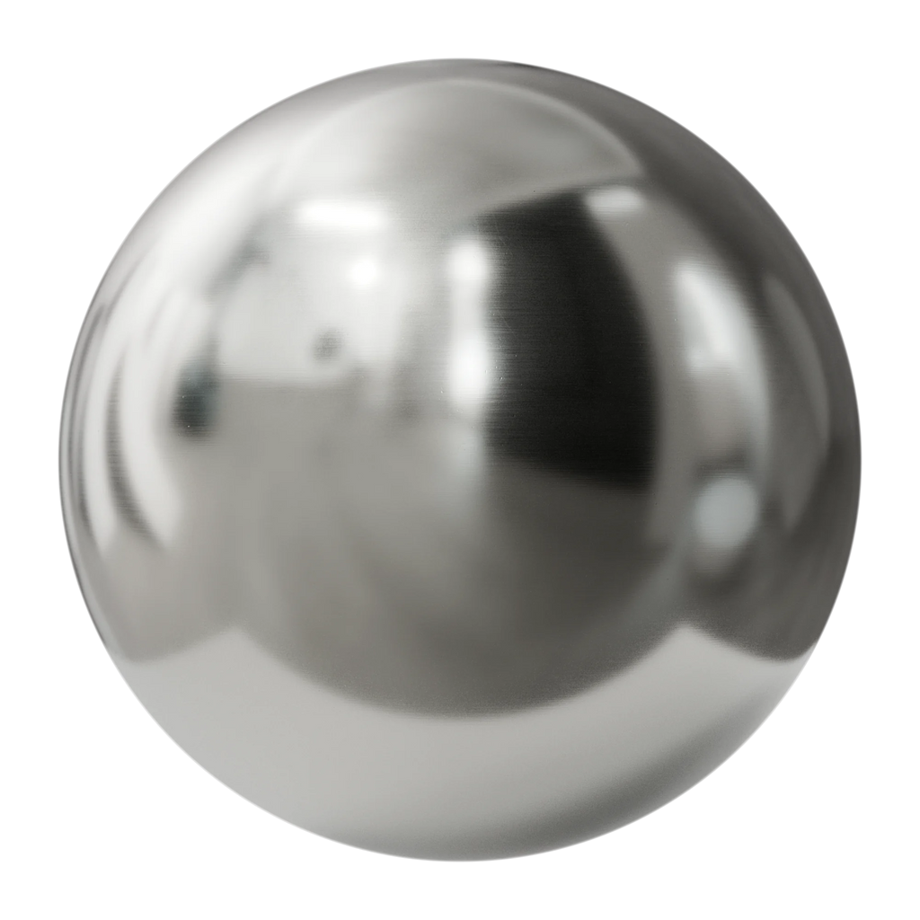 Fine Linear Brushed Silver Metal PBR Texture - Sphere Swatch Preview | Superellipse