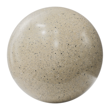 Sahara Beige Polished Granite Slab PBR Texture - Sphere Swatch Preview | Superellipse
