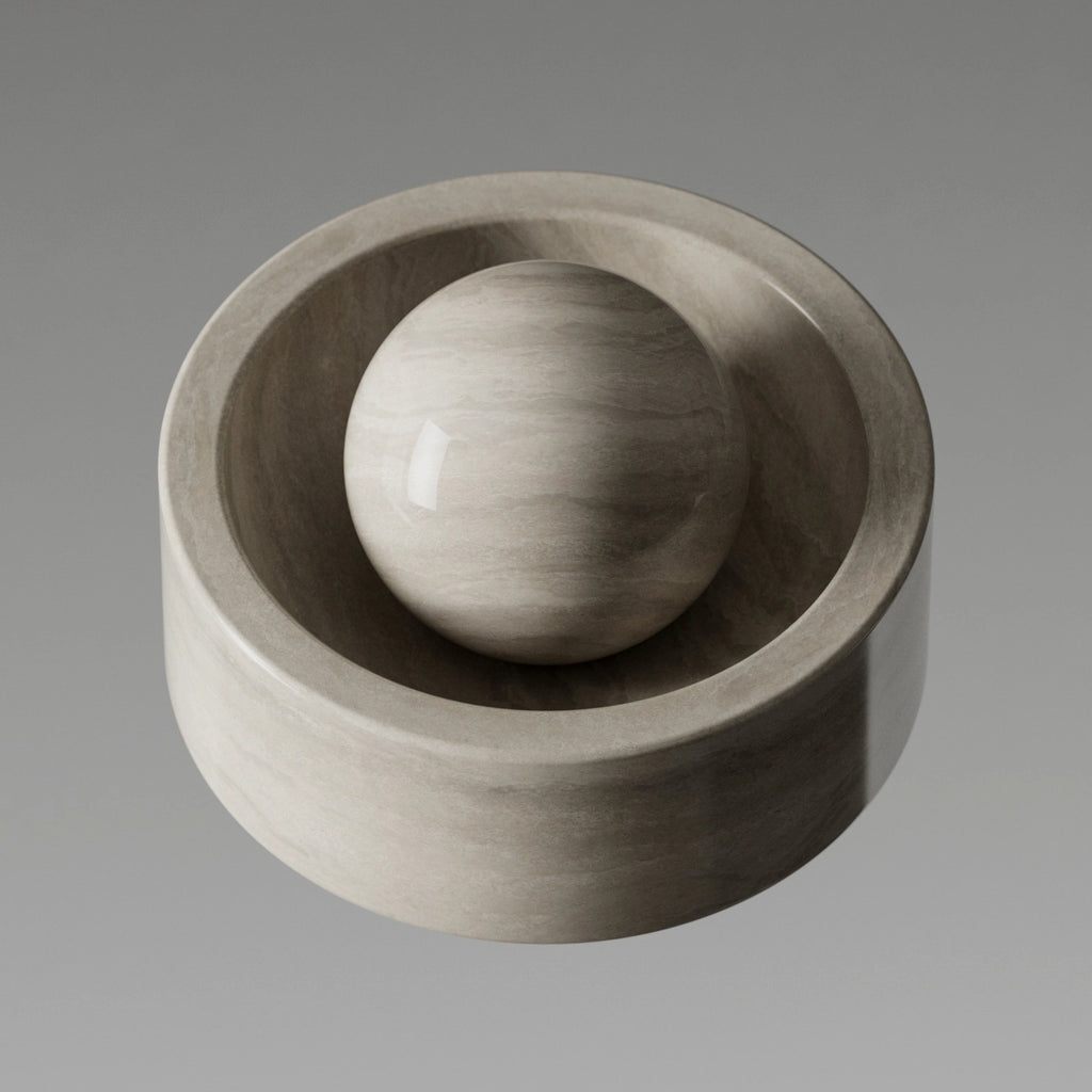 Polished Travertine PBR Texture - Example Scene Visualization | Superellipse