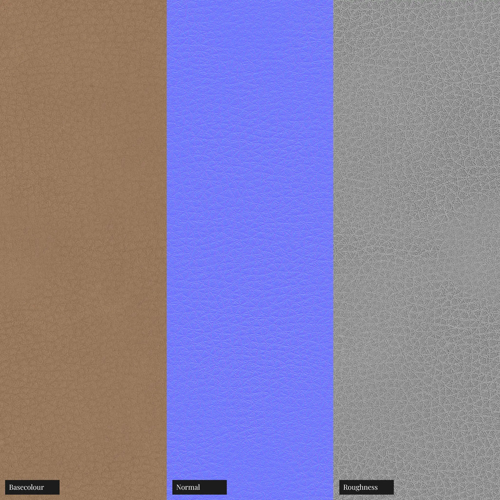 Mycelium Leather Large Grain Terra Brown PBR Texture - Example Scene Visualization | Superellipse