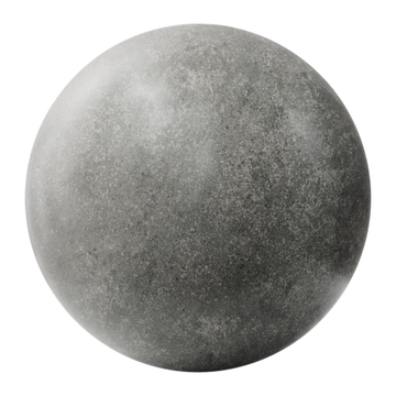 Polished Weathered Concrete PBR Texture - Sphere Swatch Preview | Superellipse