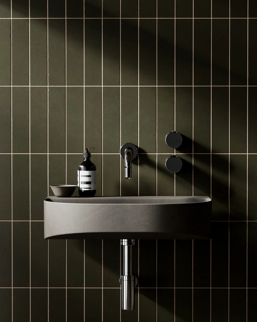 Contemporary Forrest Tile Coordinated Grout PBR Texture - Example Scene Visualization | Superellipse