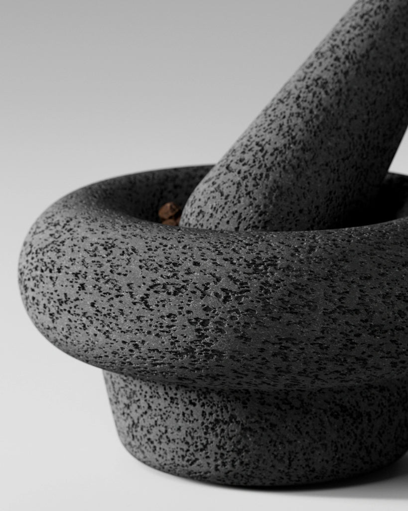 Volcanic Basalt Stone Dark PBR Texture - Example Scene Visualization | Superellipse