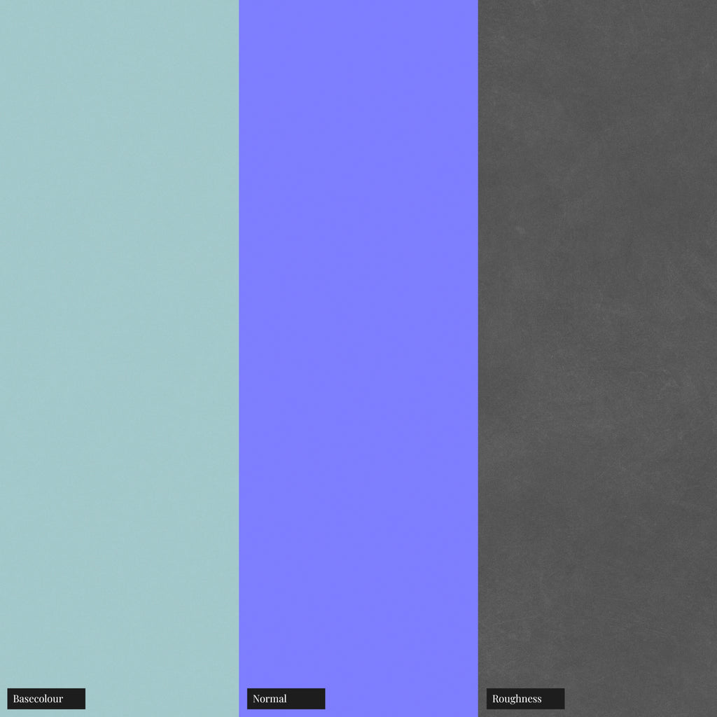 Mint Teal Satin Finish Plastic PBR Texture - Example Scene Visualization | Superellipse