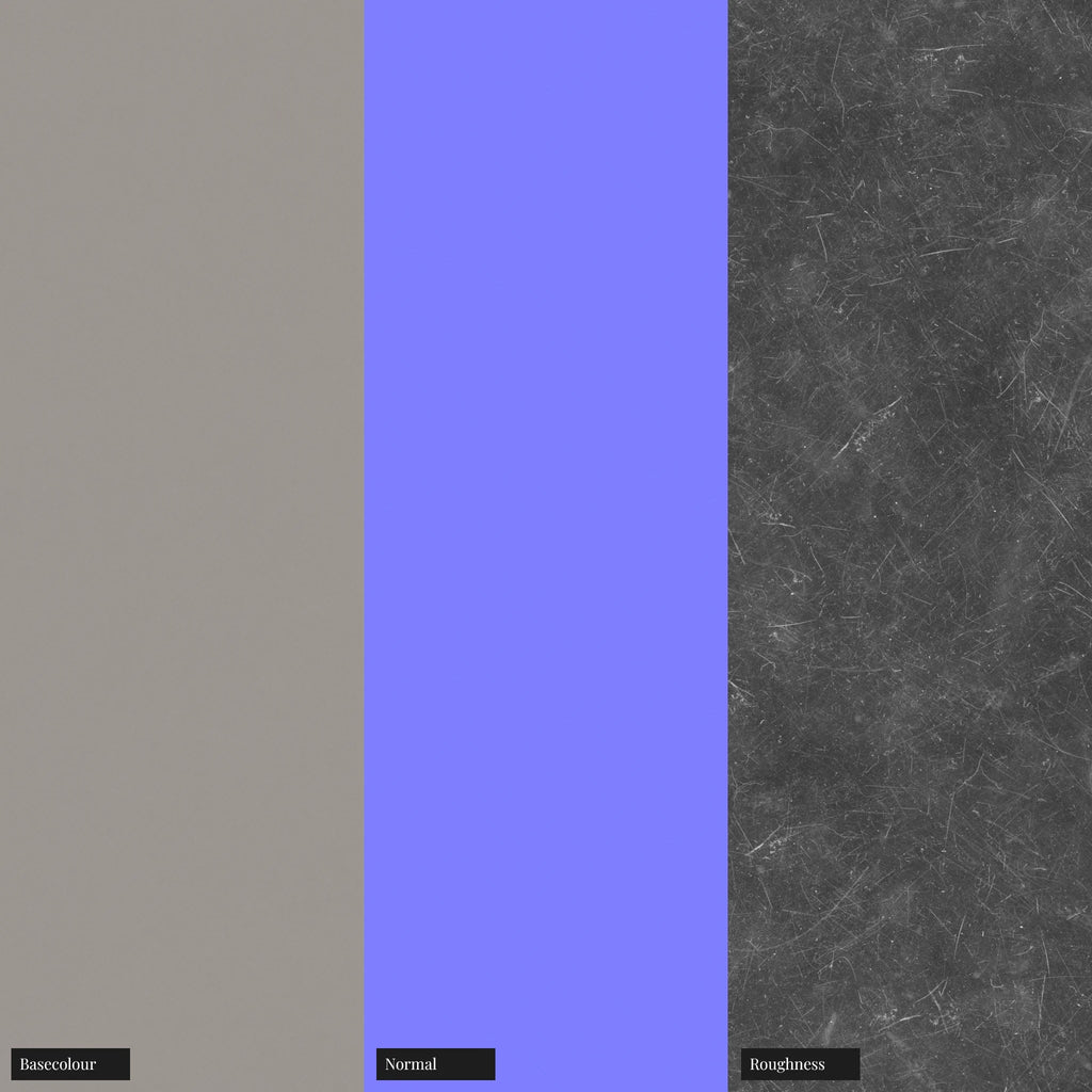 Stone Grey Damaged Plastic PBR Texture - Example Scene Visualization | Superellipse