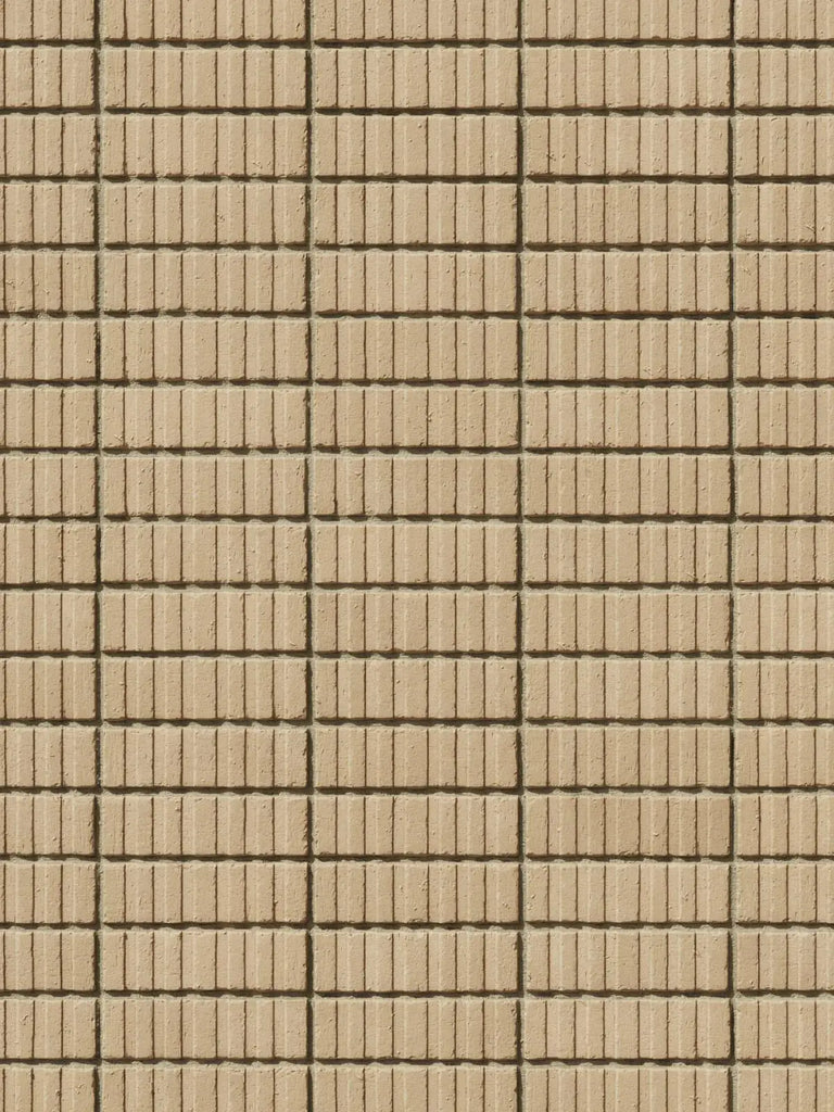 Grooved Buff Brick Facade Stack Bond PBR Texture - Example Scene Visualization | Superellipse