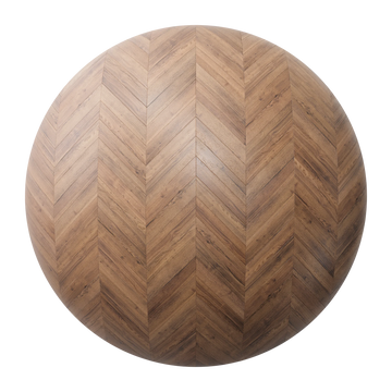English Chestnut Oak Chevron Parquet Wood Floor PBR Texture - Sphere Swatch Preview | Superellipse