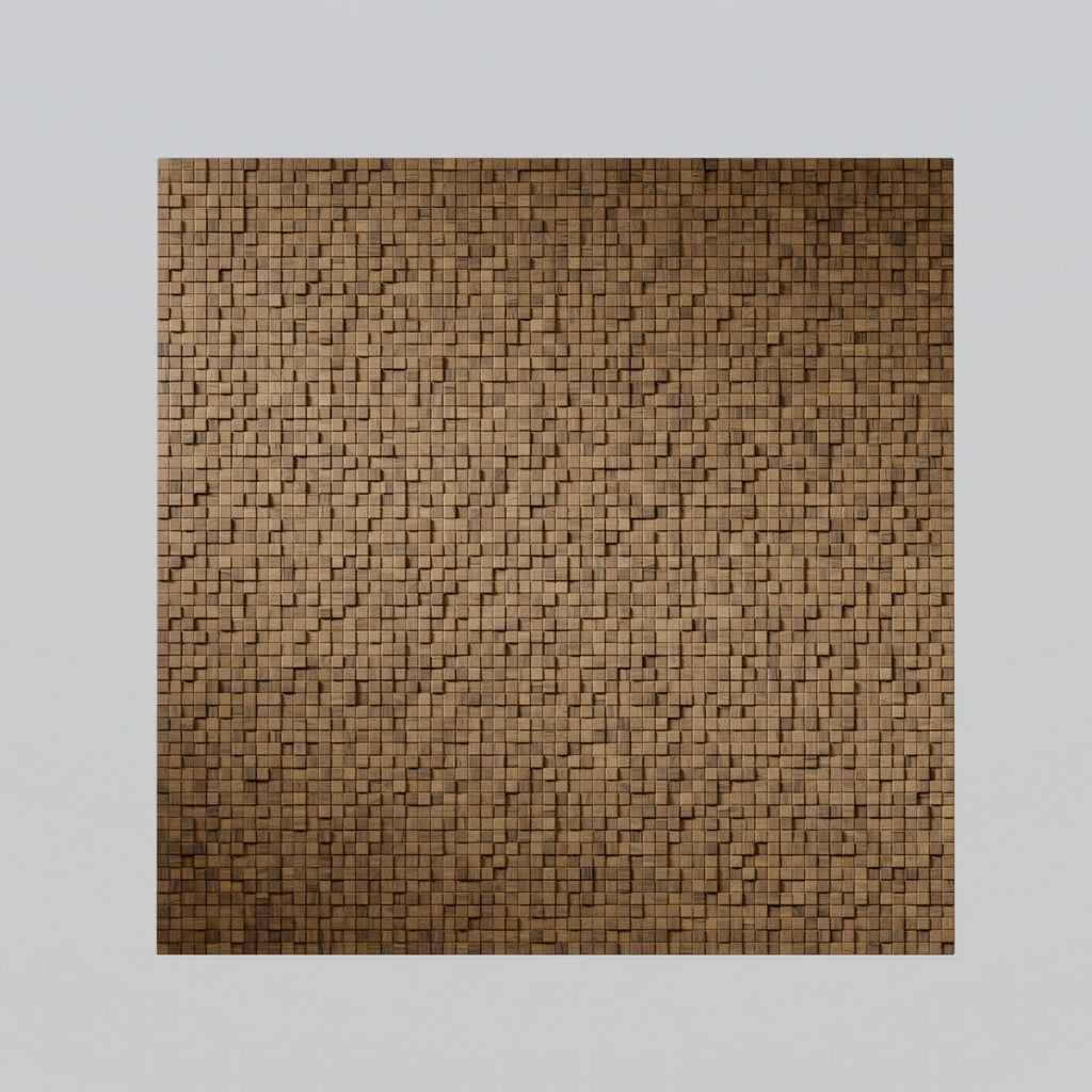 Small Mosaic Oak Wood Panel PBR Texture - Example Scene Visualization | Superellipse