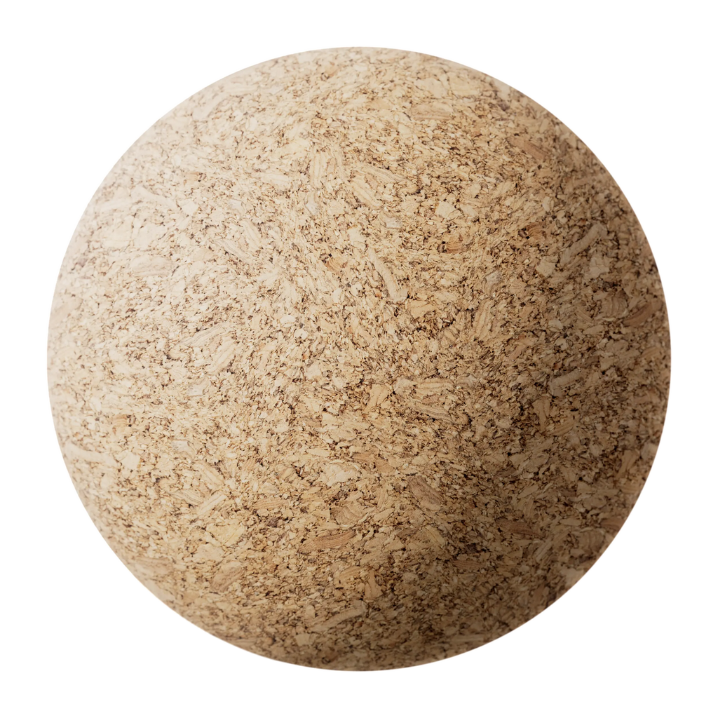 Natural Cork 02 PBR Texture - Sphere Swatch Preview | Superellipse