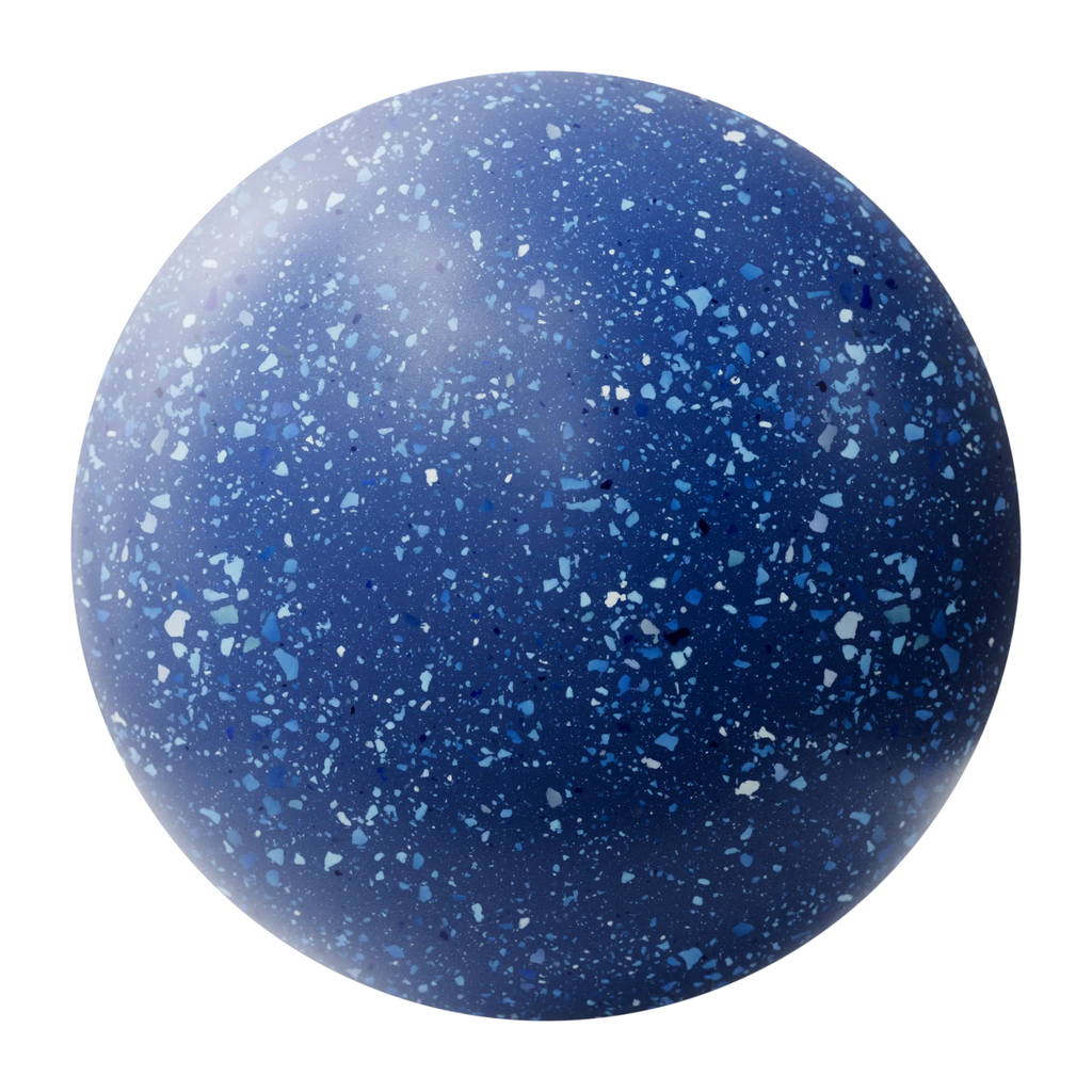 Mixed Blues Terrazzo Plastic PBR Texture - Sphere Swatch Preview | Superellipse
