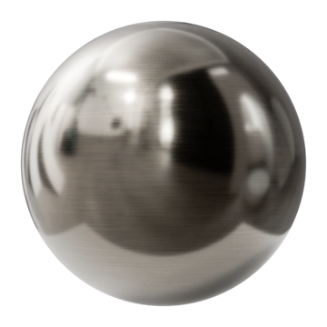 Fine Linear Brushed Titanium Metal PBR Texture - Sphere Swatch Preview | Superellipse