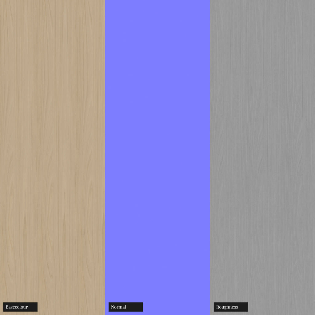 Japanese Elm Slip Matched Veneer Wood PBR Texture - Example Scene Visualization | Superellipse