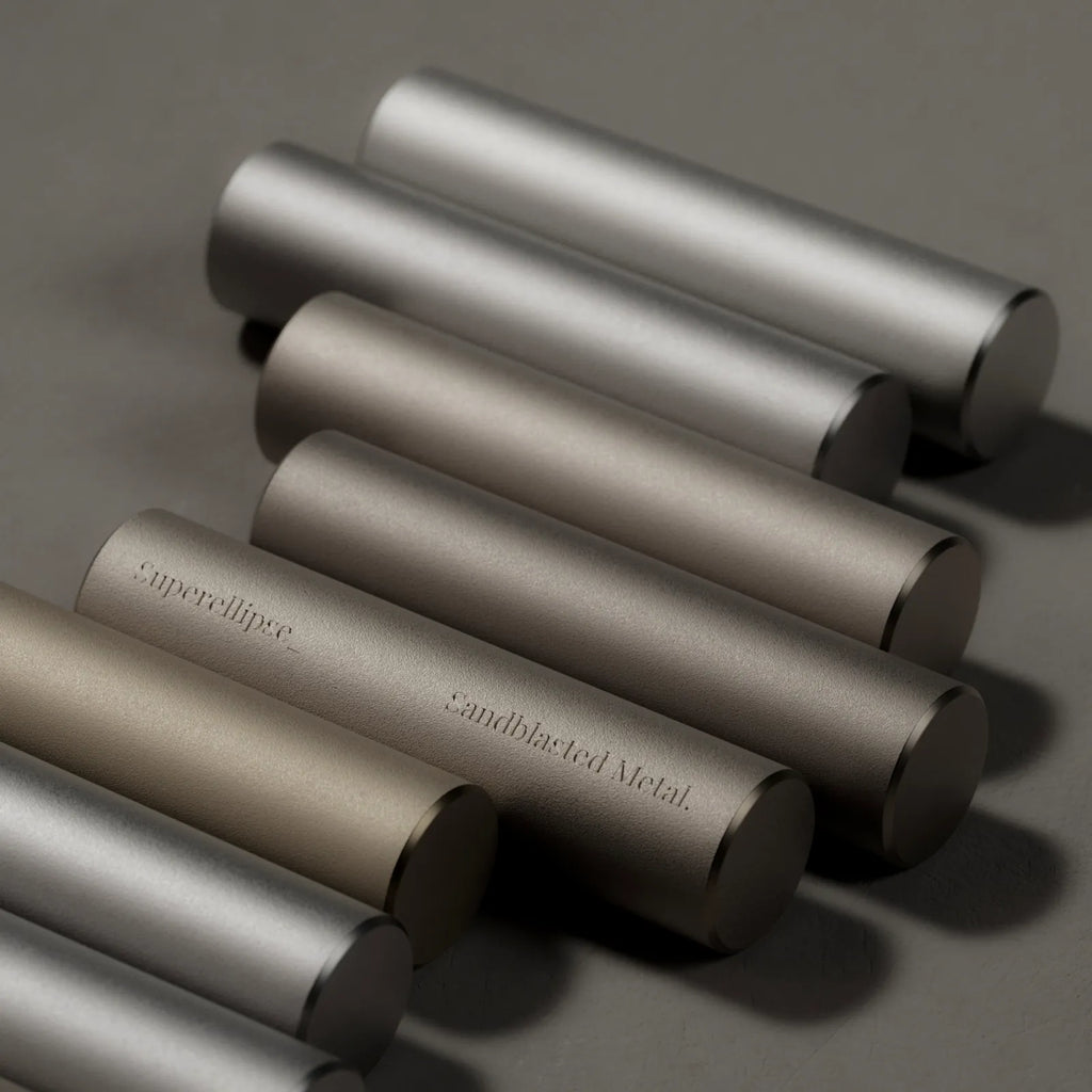 Sandblasted Matte Titanium Metal PBR Texture - Example Scene Visualization | Superellipse