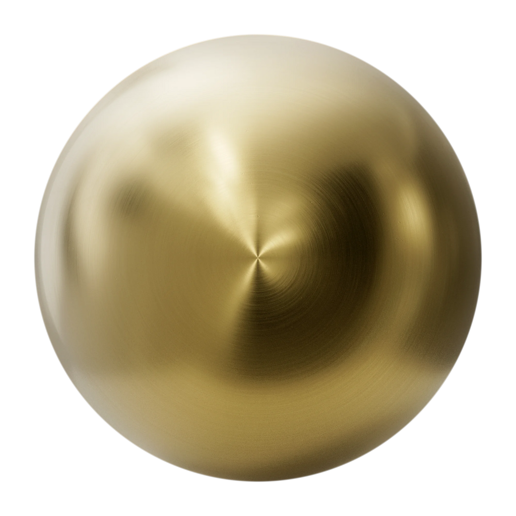 Radial Brushed Gold Metal PBR Texture - Sphere Swatch Preview | Superellipse