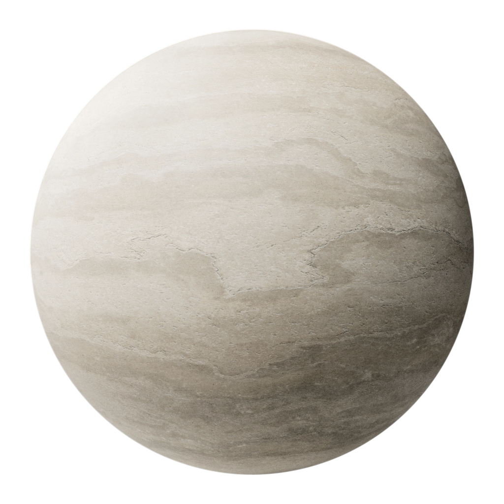 Honed Travertine 02 PBR Texture - Sphere Swatch Preview | Superellipse