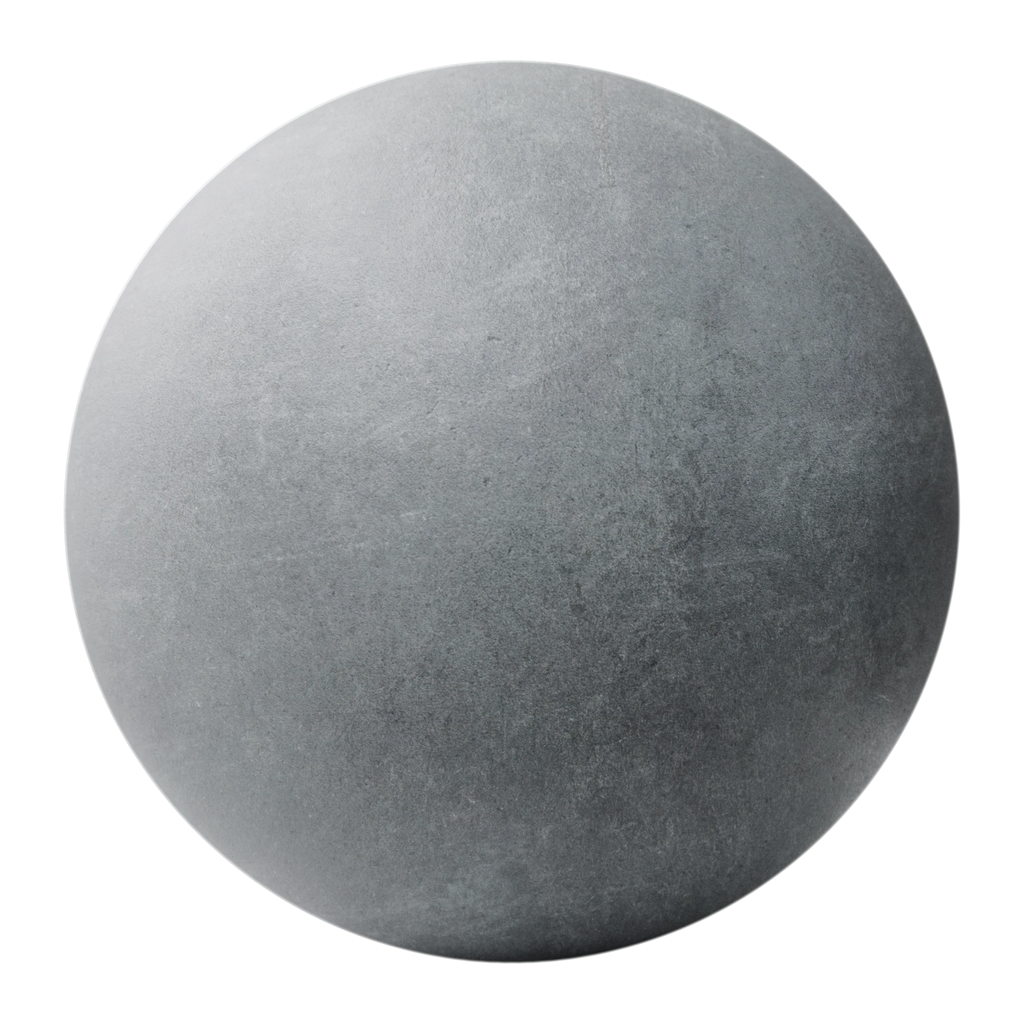 Basalt Blue Pigmented Concrete PBR Texture - Sphere Swatch Preview | Superellipse