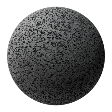 Volcanic Basalt Stone Dark PBR Texture - Sphere Swatch Preview | Superellipse