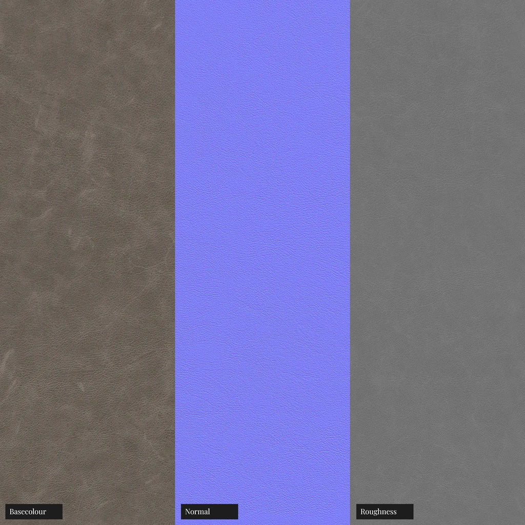 Patinaed Full Grain Distressed Leather PBR Texture - Example Scene Visualization | Superellipse