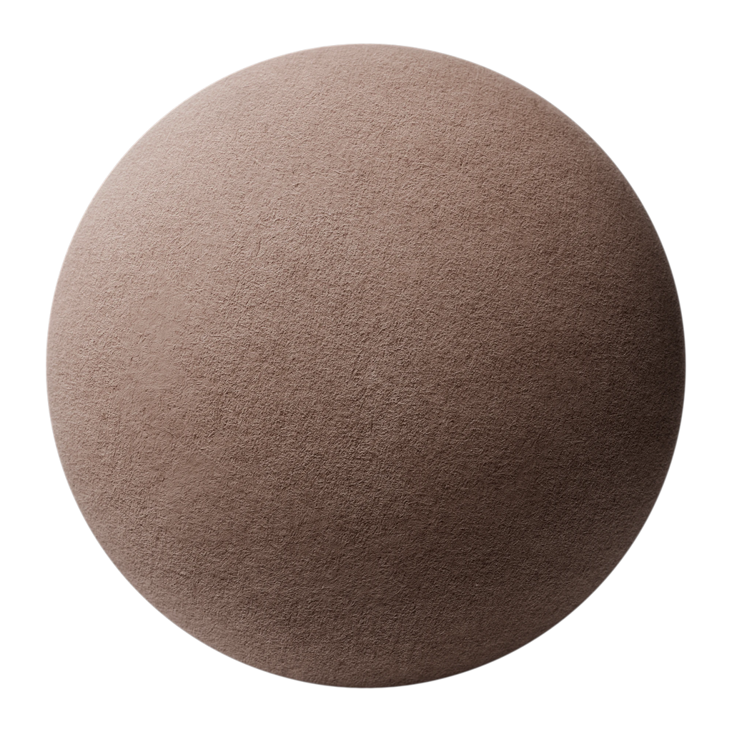 Textured Cocoa Brown 135gsm Paper PBR Texture - Sphere Swatch Preview | Superellipse