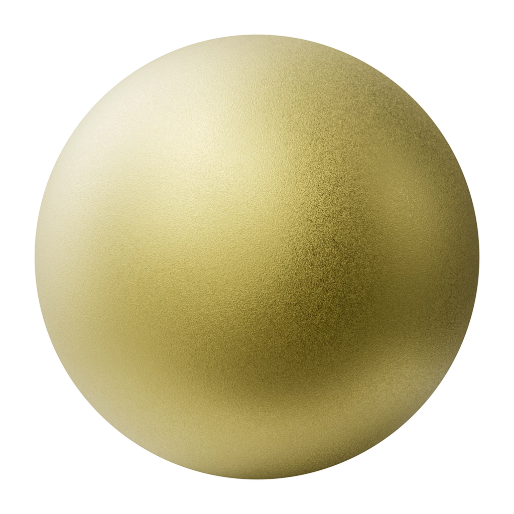 Sandblasted Matte Brass Metal PBR Texture - Sphere Swatch Preview | Superellipse