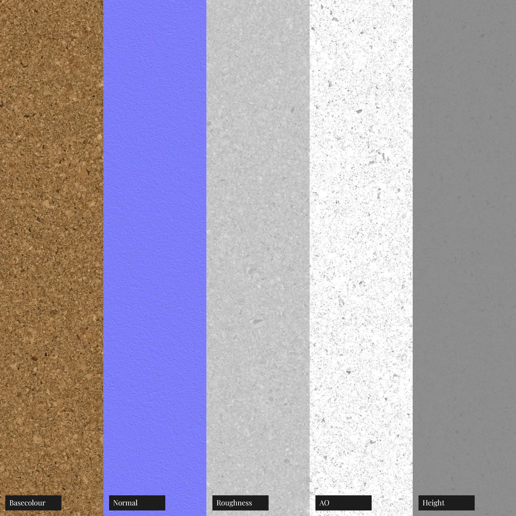 Cork Natural High Density PBR Texture - Example Scene Visualization | Superellipse