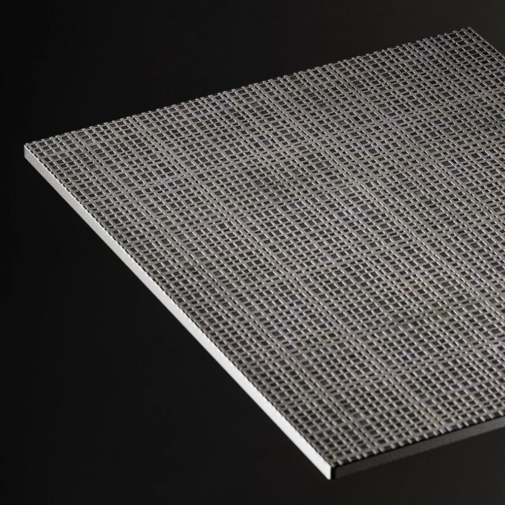 Artisan Geometric Etched Stainless Steel Panel PBR Texture - Example Scene Visualization | Superellipse