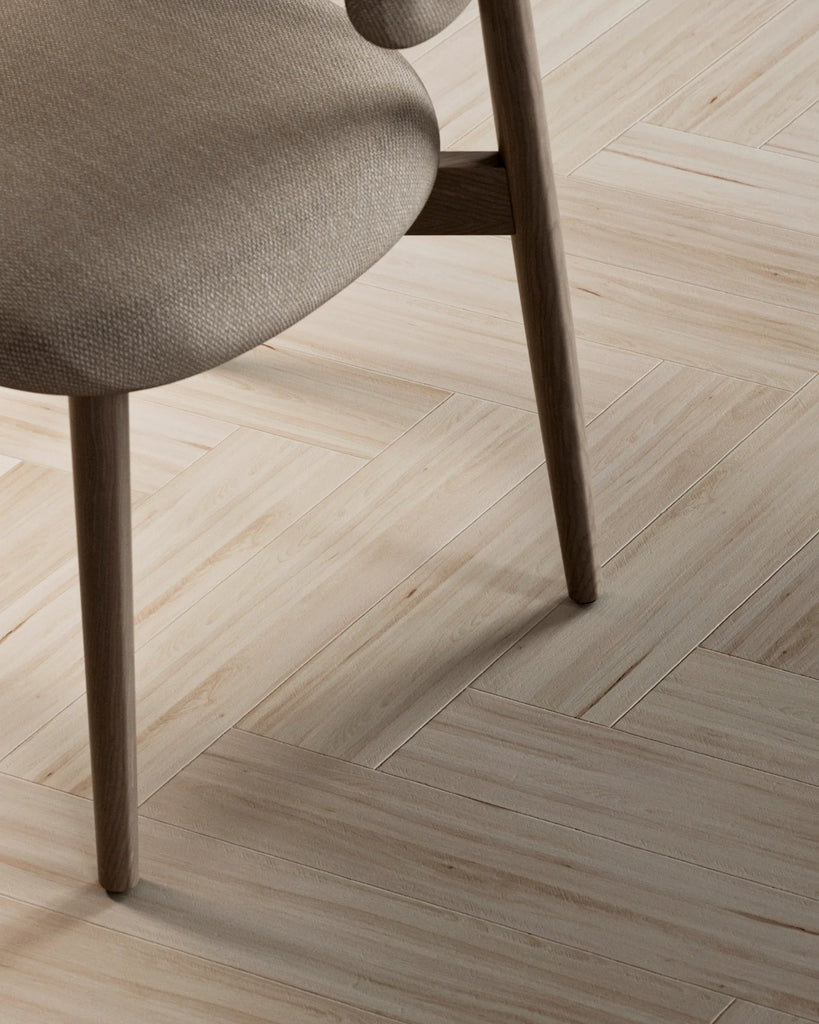 Douglas Fir Herringbone Wood Floor PBR Texture - Example Scene Visualization | Superellipse