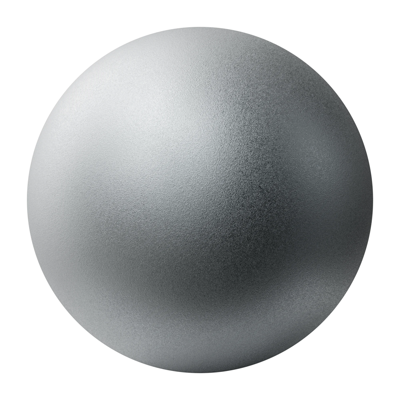 Sandblasted Matte Chrome Metal PBR Texture - Sphere Swatch Preview | Superellipse