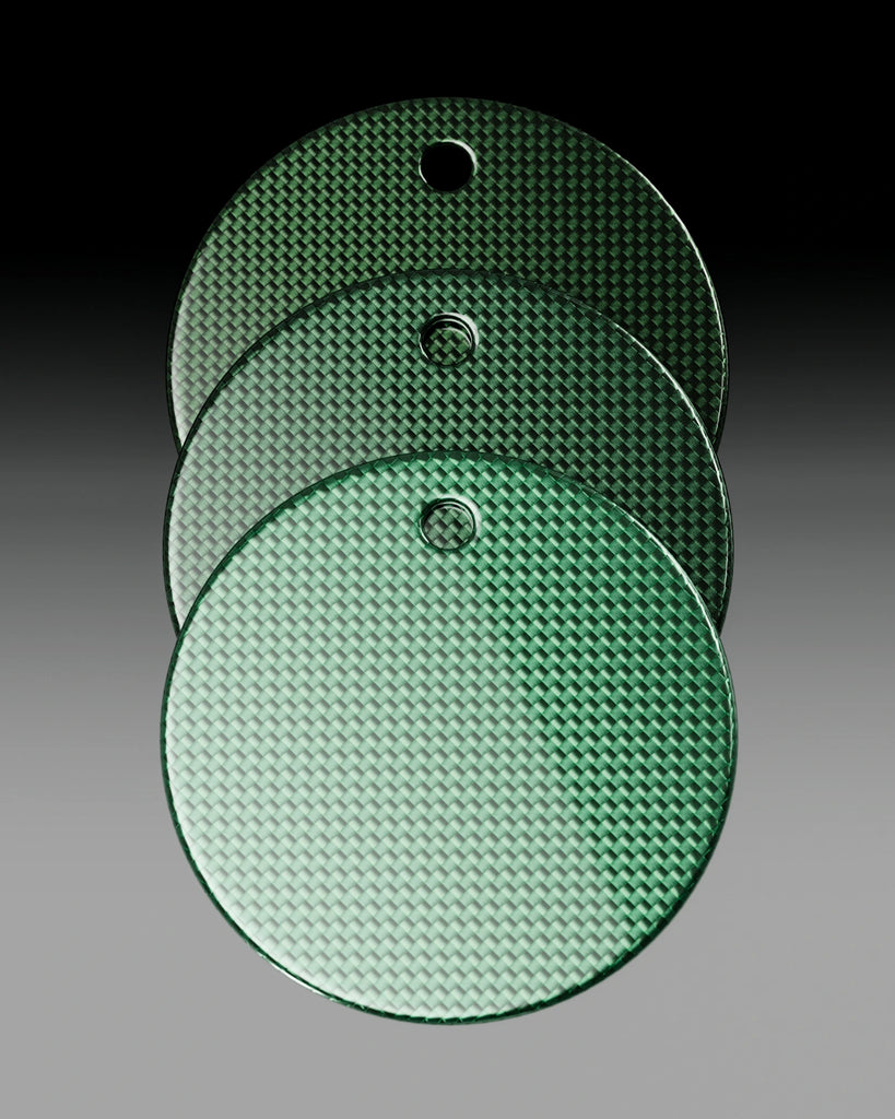 Carbon Fiber Plain Weave Emerald Green PBR Texture - Example Scene Visualization | Superellipse