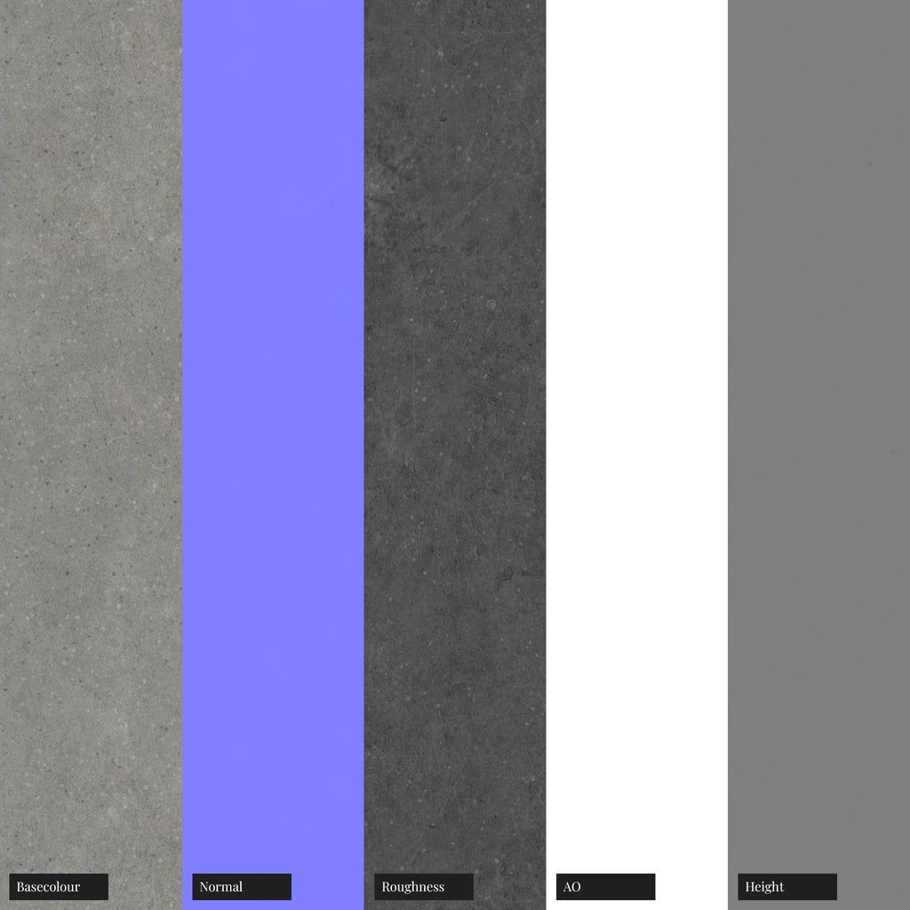 Exposed Aggregate Polished Concrete PBR Texture - Example Scene Visualization | Superellipse