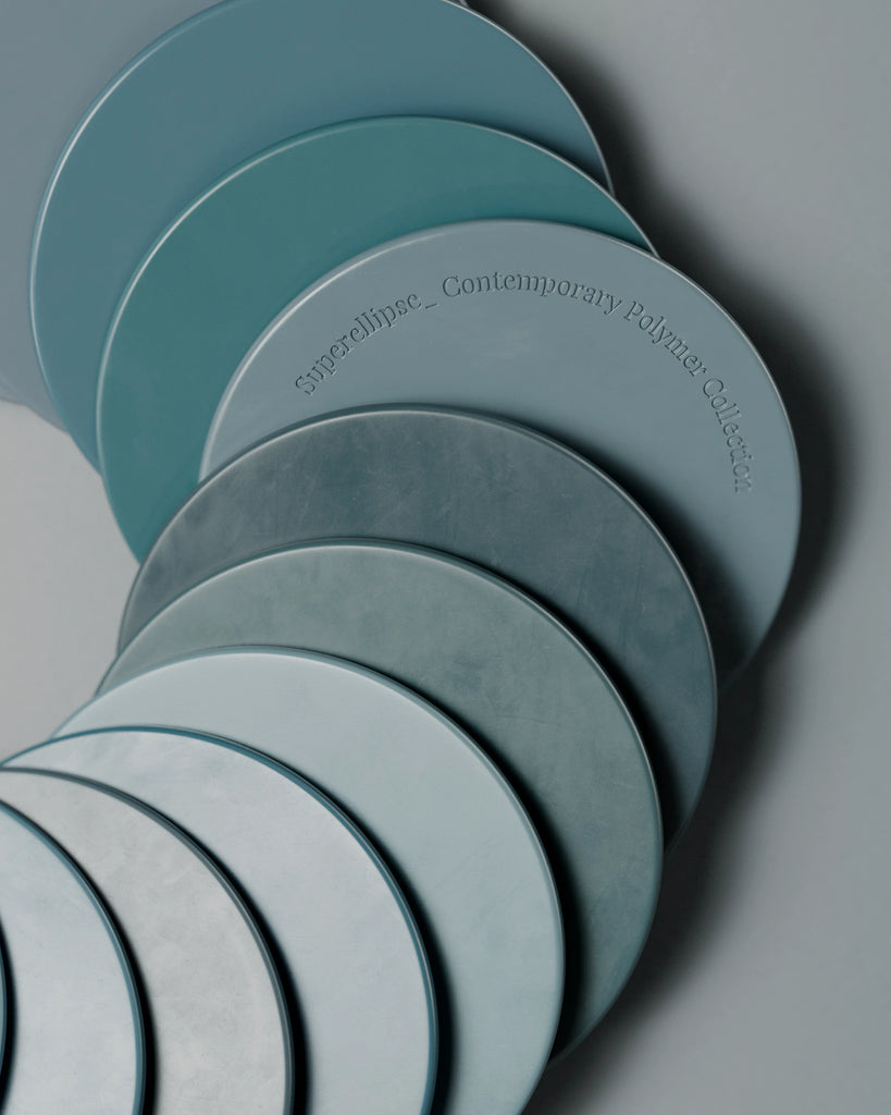 Coppice Teal Smudged Plastic PBR Texture - Example Scene Visualization | Superellipse