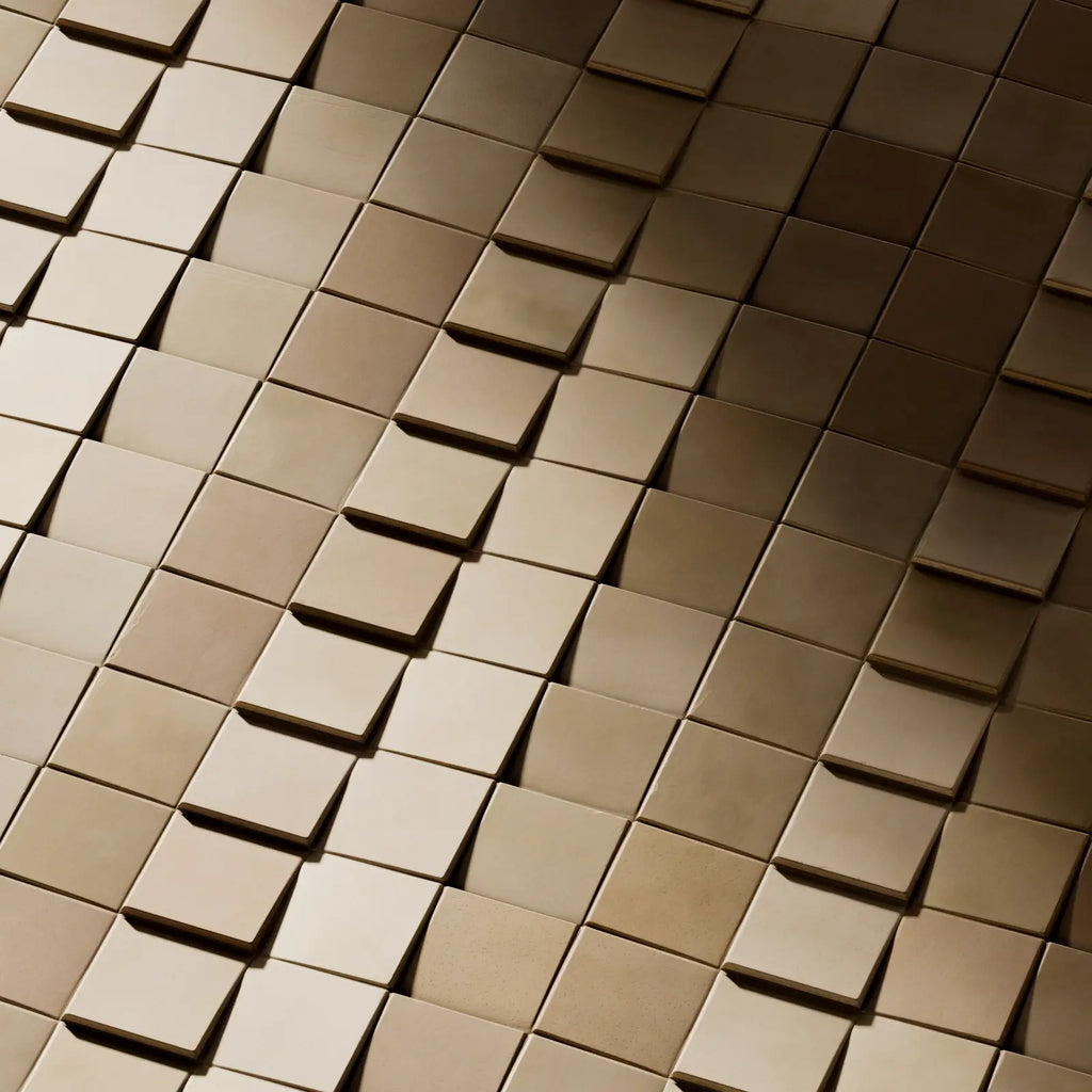 Oxidised Brass 3D Metal Panel PBR Texture - Example Scene Visualization | Superellipse