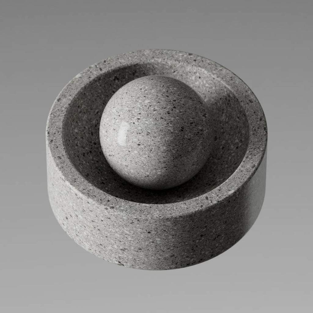 Light Ash Grey Honed Granite Slab PBR Texture - Example Scene Visualization | Superellipse