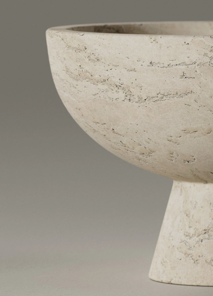 Tumbled Rough Cut Travertine Unfilled PBR Texture - Example Scene Visualization | Superellipse