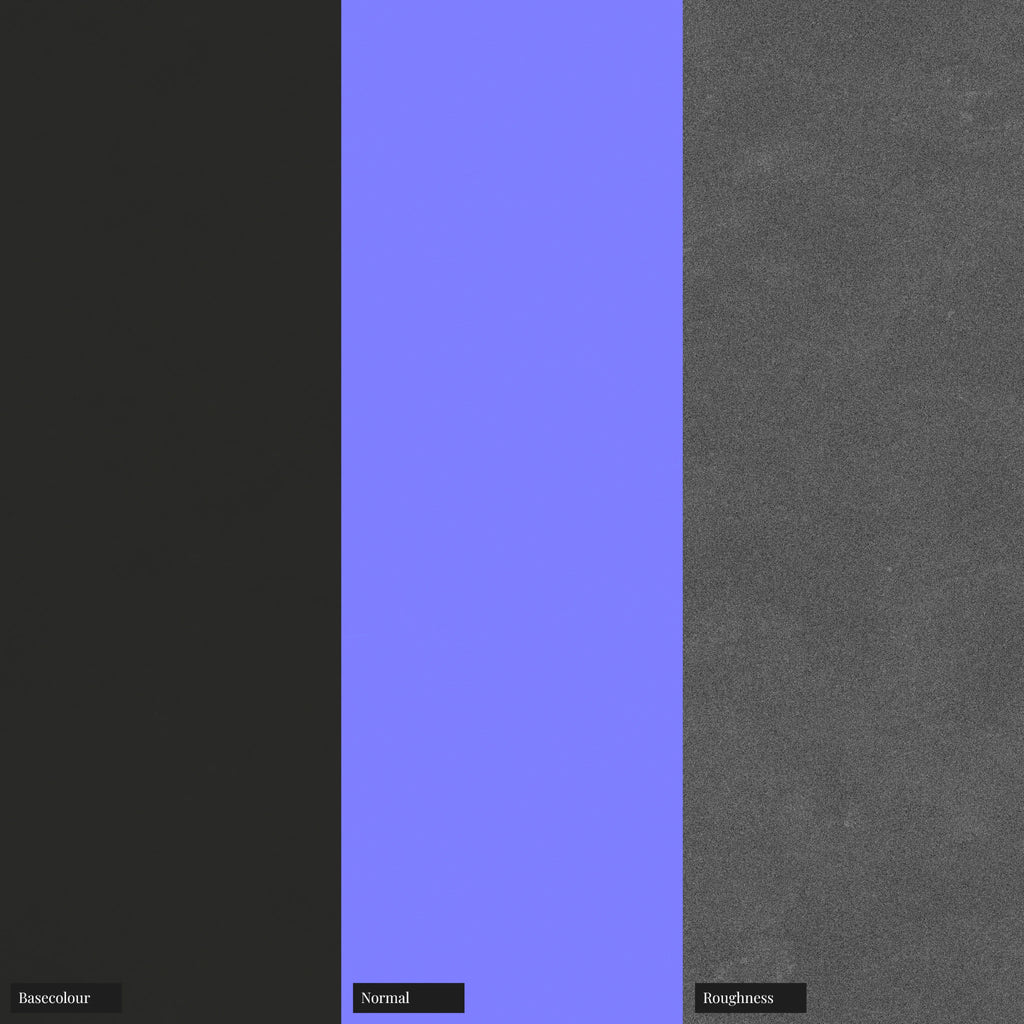 VDI 24 Molded Black Plastic PBR Texture - Example Scene Visualization | Superellipse