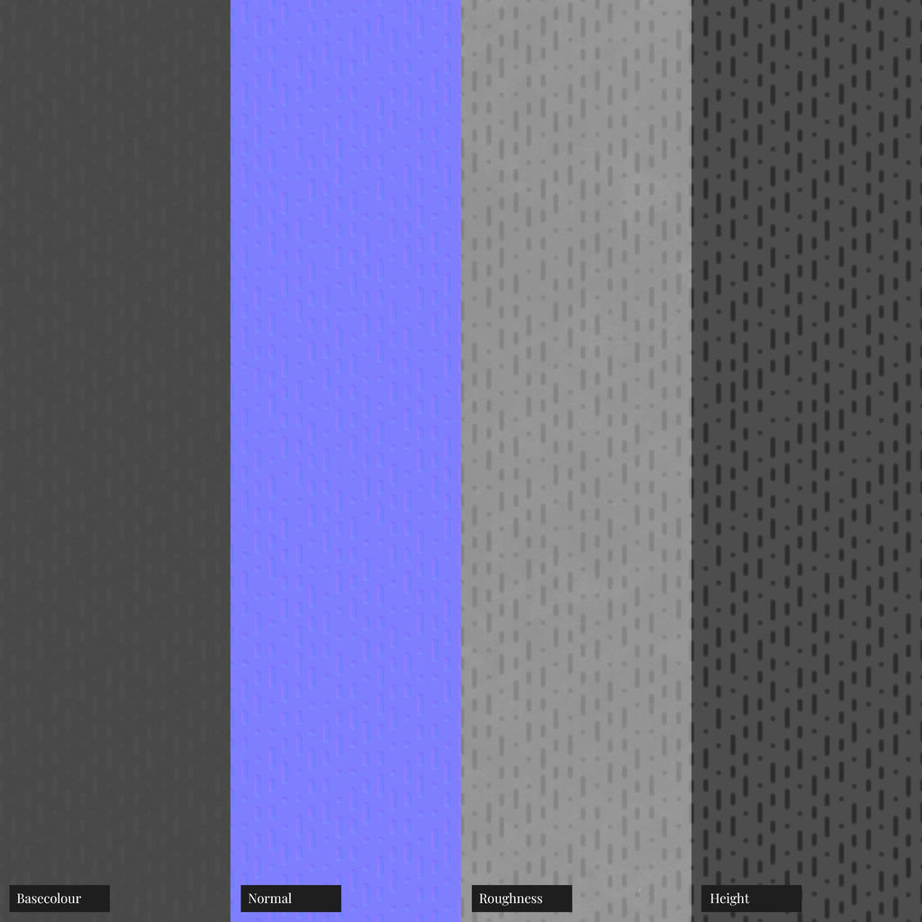 Dash Dot Tactile Debossed Plastic PBR Texture - Example Scene Visualization | Superellipse